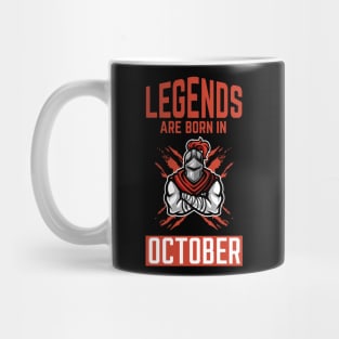 Legends Are Born in October Knight Mug